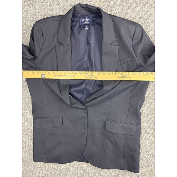 Lands End Blazer Womens 16 Navy Blue Classic Clothing Lined Button Career Work - Picture 5 of 8